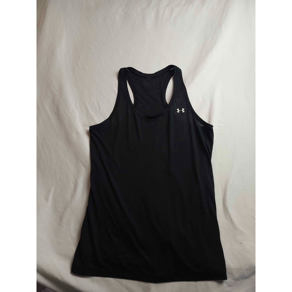 Under‎ Armour Tank Top Womens Black Sheer Racerback Training Running Lightweight